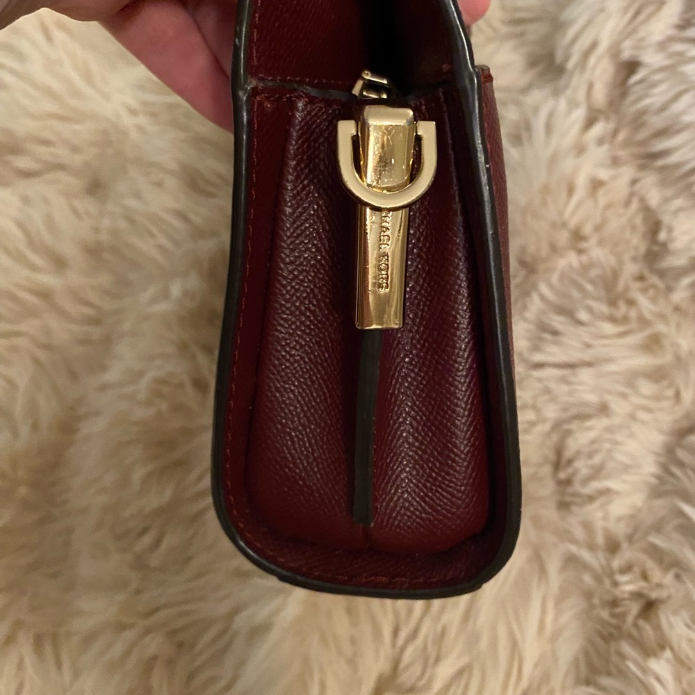 Michael Kors Burgundy Clutch with Chain - Picture 5 of 10